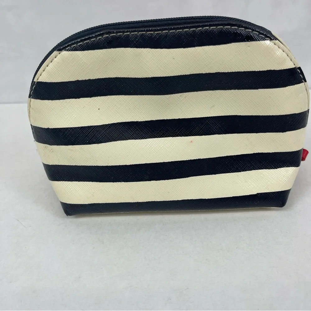 Kate Spade New York Navy Stripe Cosmetic Case with Red‎ Bow